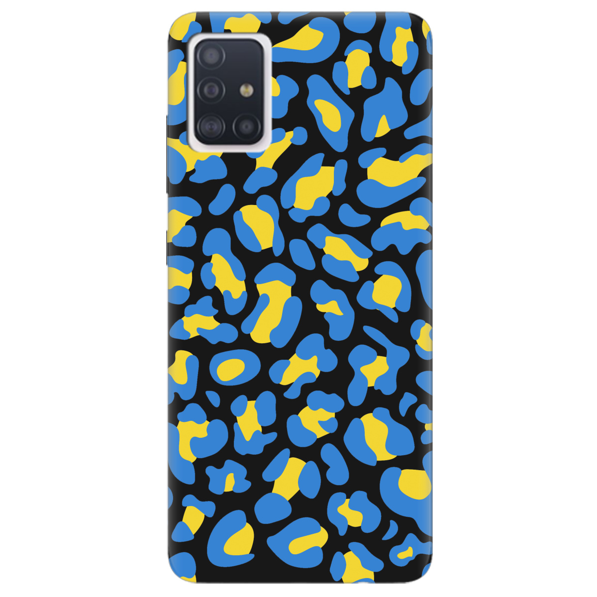 Чехол для Samsung Galaxy A51 черный матовый soft touch LeopardUA - фото 1