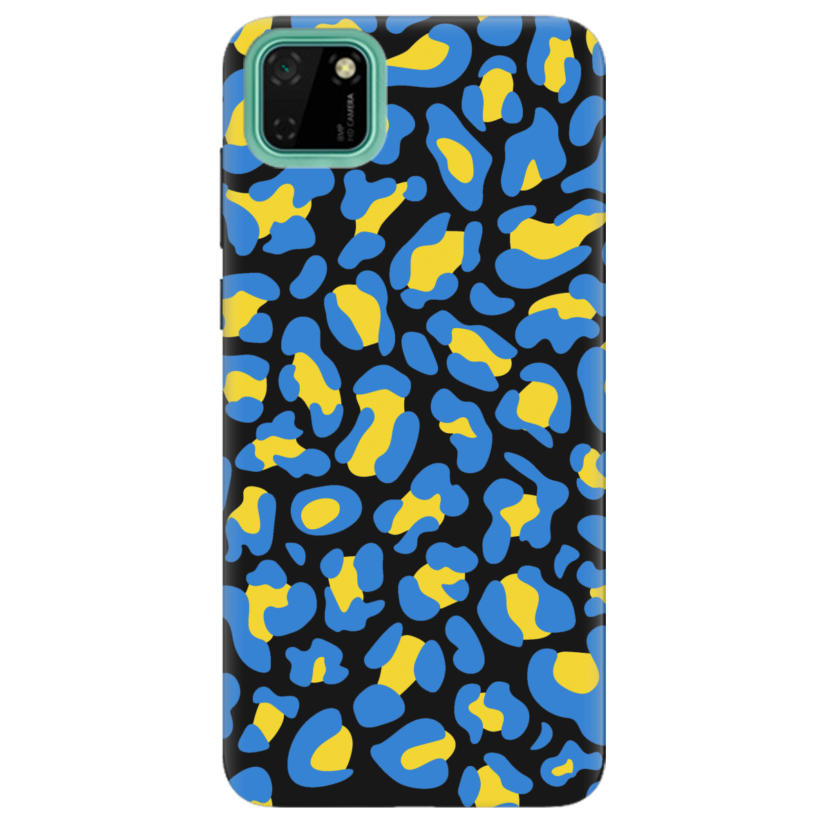 Чехол для Huawei Y5p черный матовый soft touch LeopardUA - фото 1