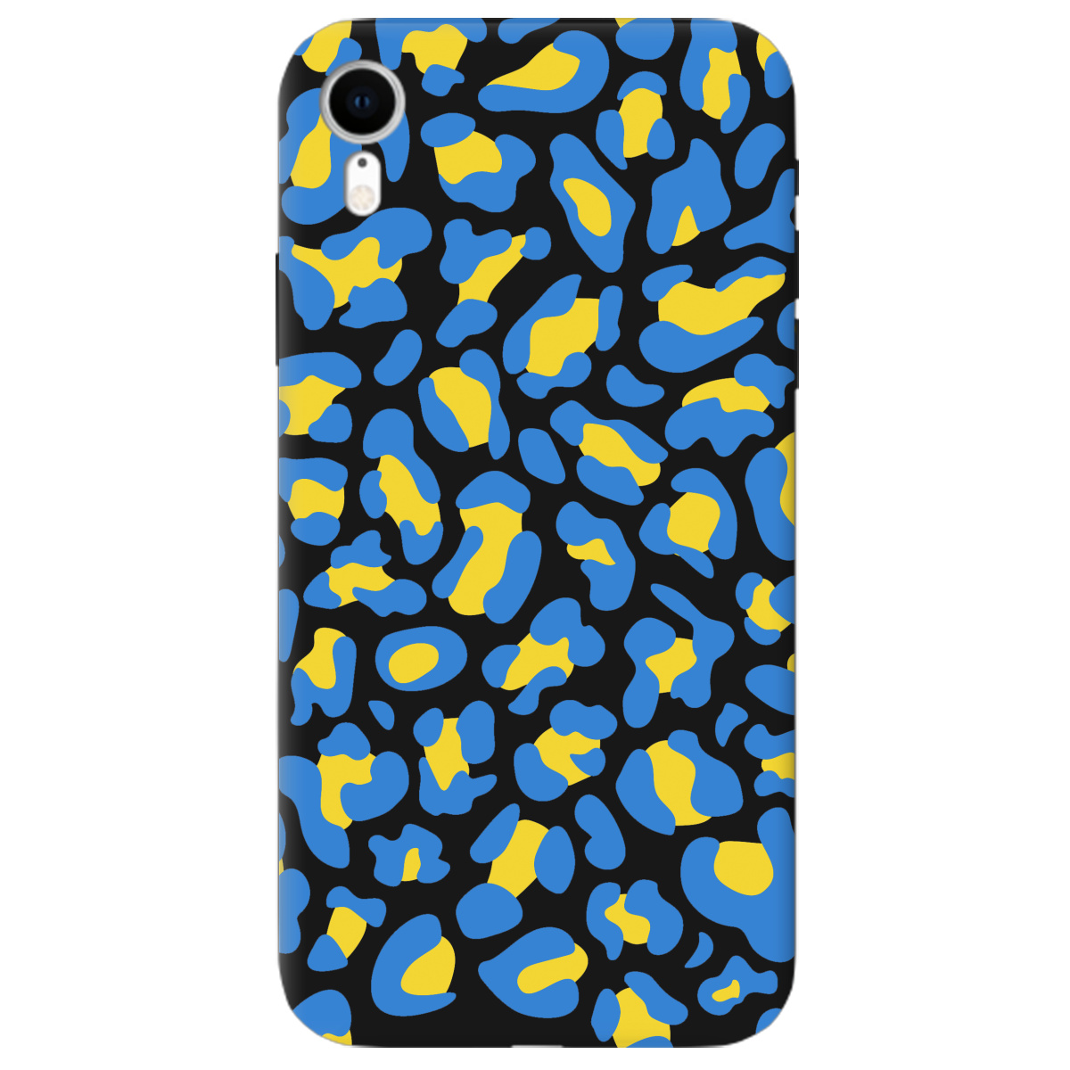 Чехол для Apple iPhone XR черный матовый soft touch LeopardUA - фото 1