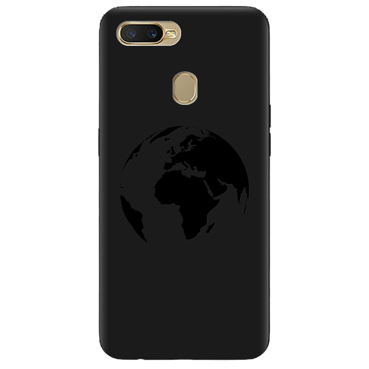 Чохол для Oppo A7 2018 чорний матовий soft touch Planet - фото 1