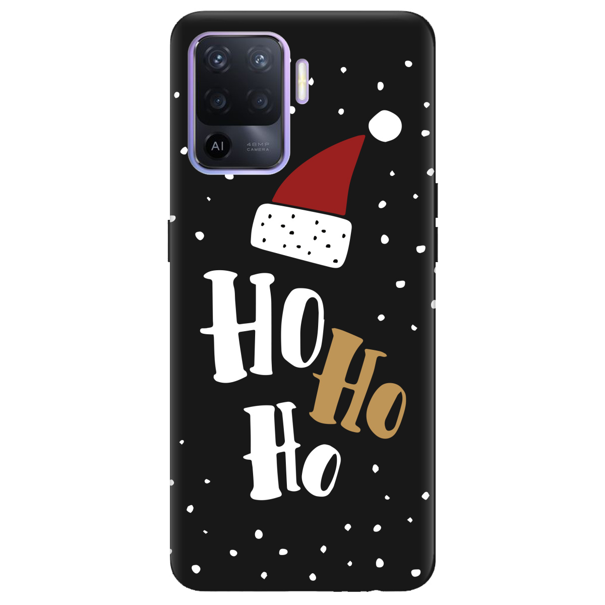 Чехол для Oppo Oppo A94 4G черный матовый soft touch Ho-ho-ho - фото 1