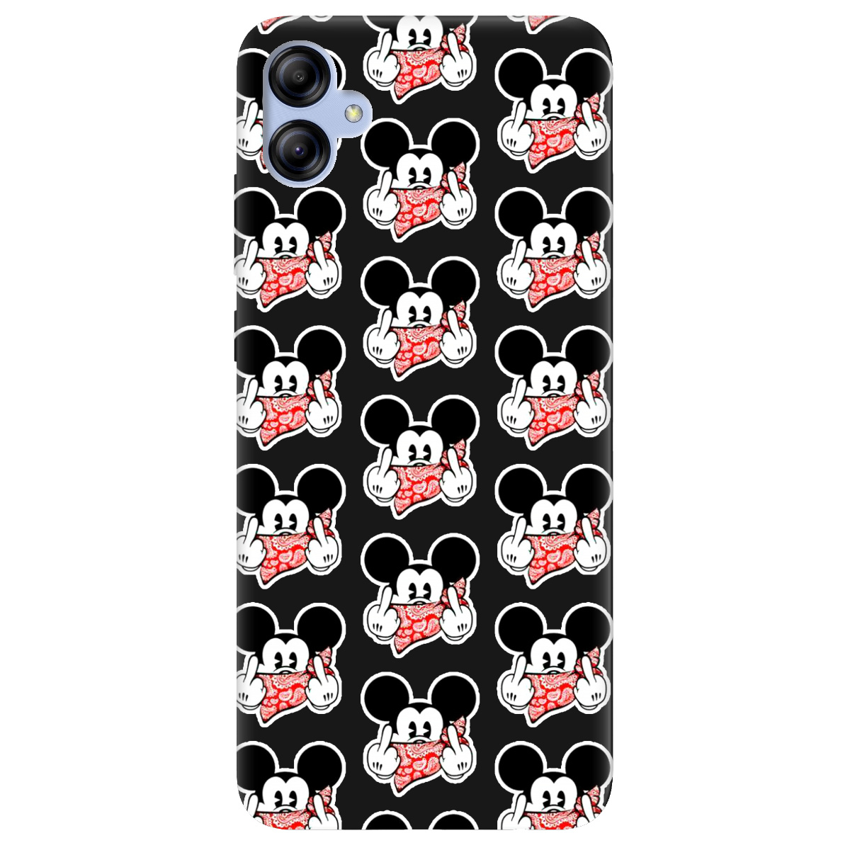 Чохол для Samsung Galaxy A04e чорний матовий soft touch Mickey Mouse - фото 1