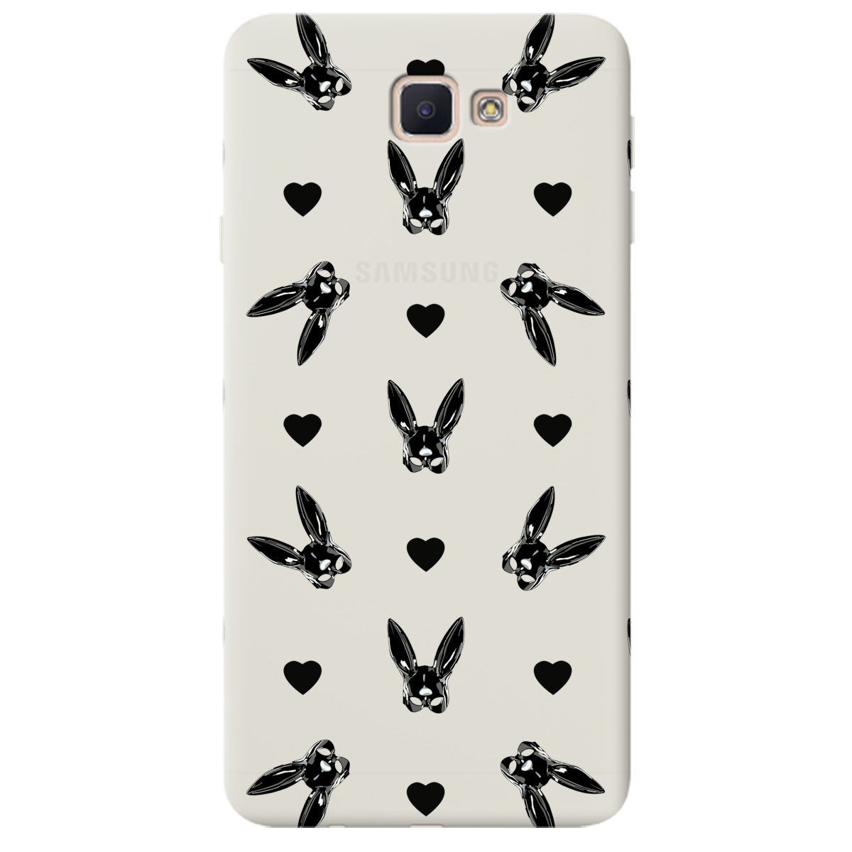 Чохол для Samsung Galaxy J7 Prime напівпрозорий матовий soft touch Playboy mask - фото 1