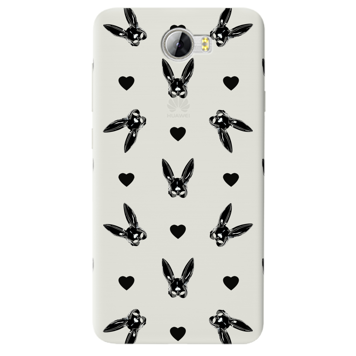 Чехол для Huawei Y5 II полупрозрачный матовый soft touch Playboy mask - фото 1