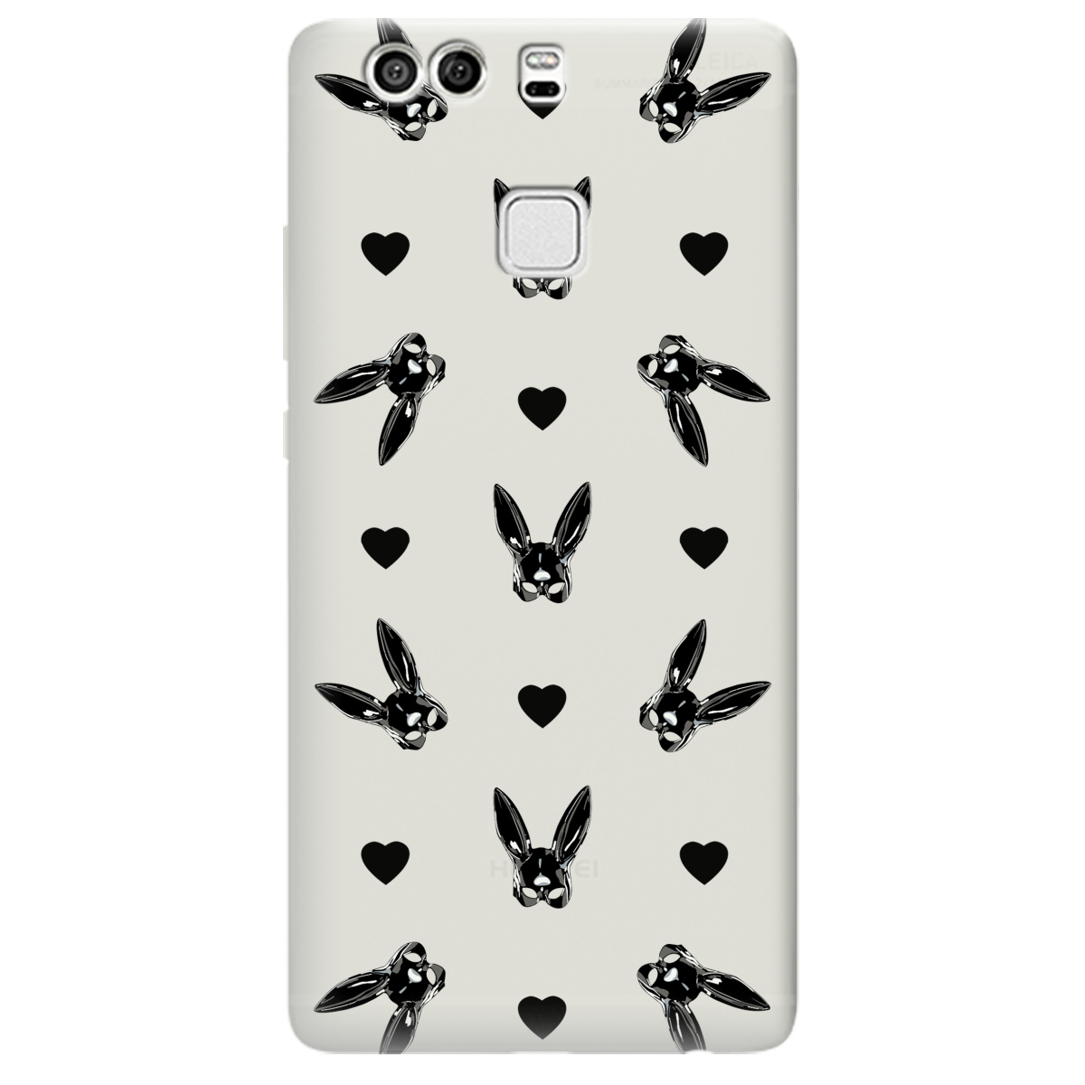 Чехол для Huawei P9 полупрозрачный матовый soft touch Playboy mask - фото 1
