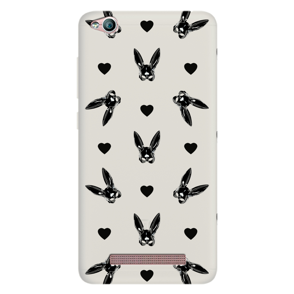 Чехол для Xiaomi Redmi 4A полупрозрачный матовый soft touch Playboy mask - фото 1