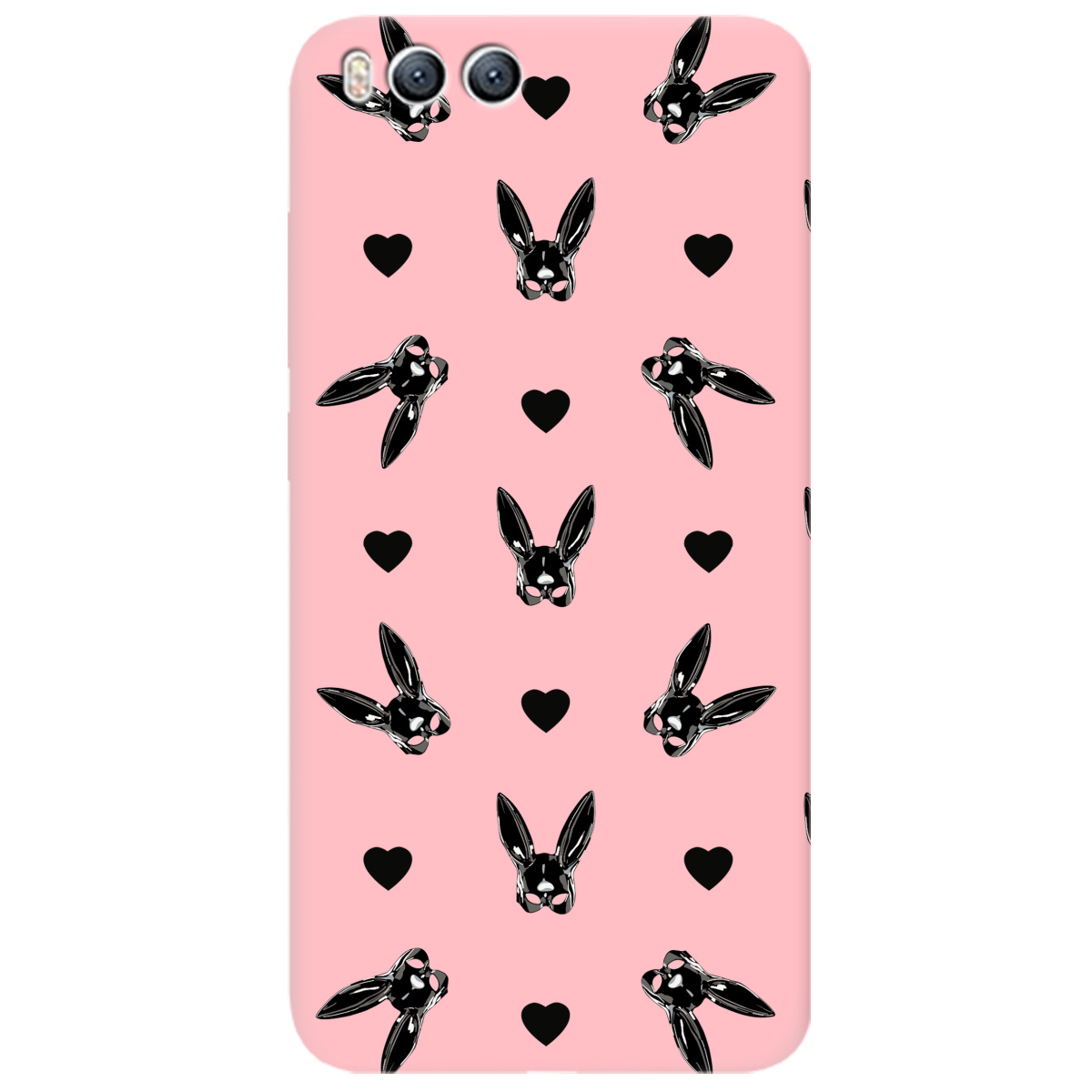 Чохол для Xiaomi Mi 6 ніжно-рожевий матовий soft touch Playboy mask - фото 1