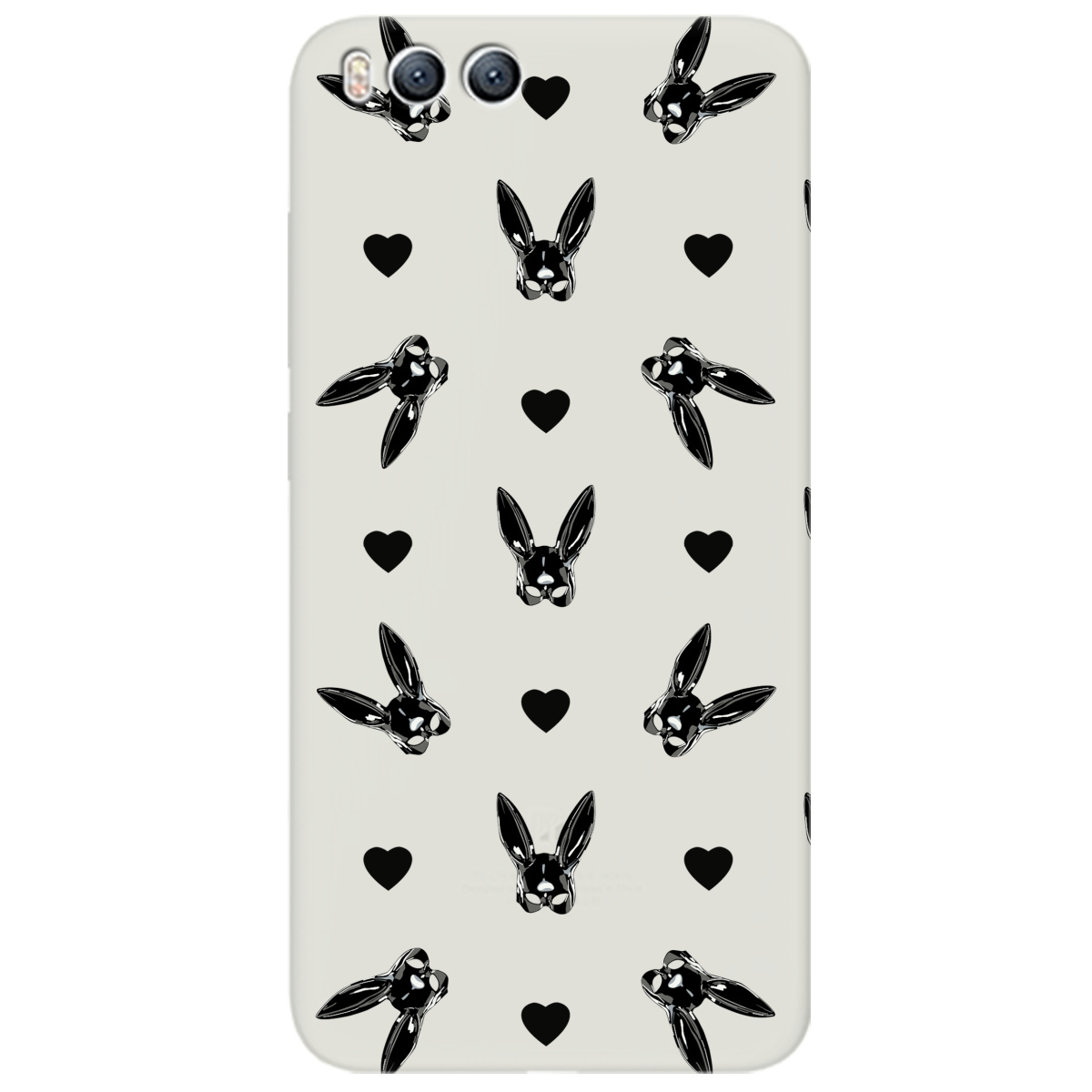 Чехол для Xiaomi Mi 6 полупрозрачный матовый soft touch Playboy mask - фото 1