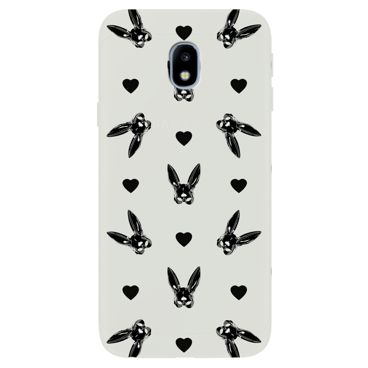 Чохол для Samsung Galaxy J3 2017 напівпрозорий матовий soft touch Playboy mask - фото 1