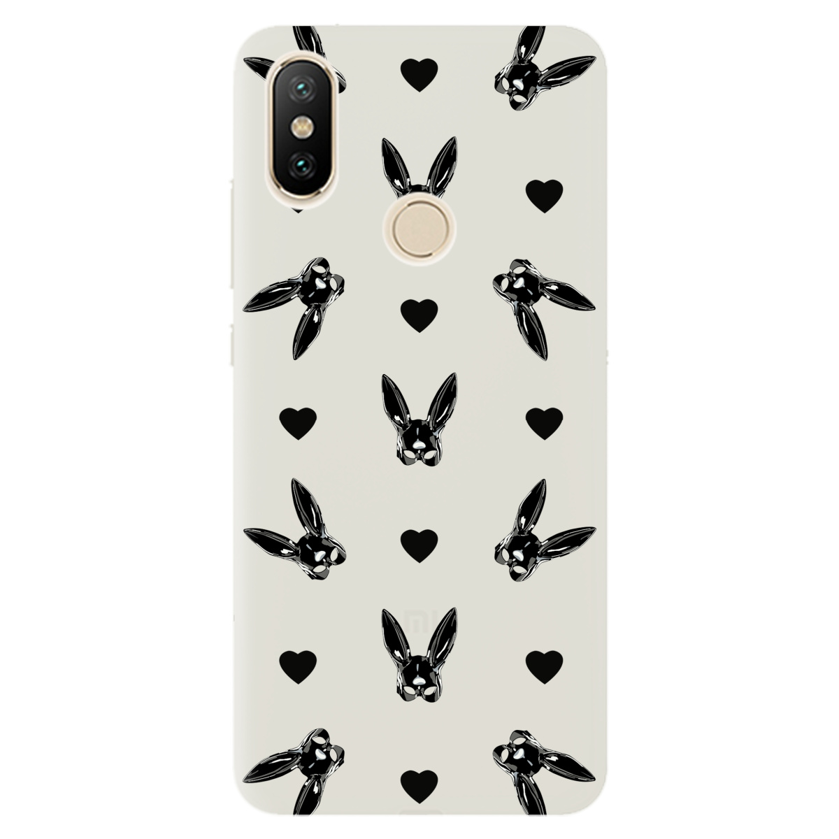 Чехол для Xiaomi Mi A2 Lite полупрозрачный матовый soft touch Playboy mask - фото 1