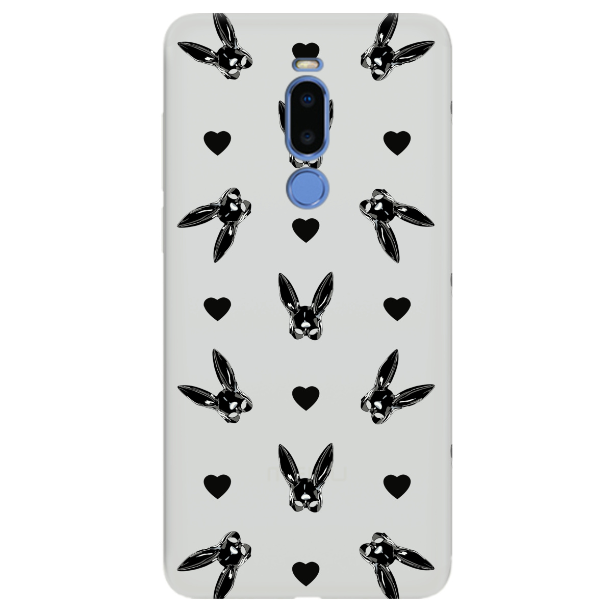 Чехол для Meizu Note 8 полупрозрачный матовый soft touch Playboy mask - фото 1