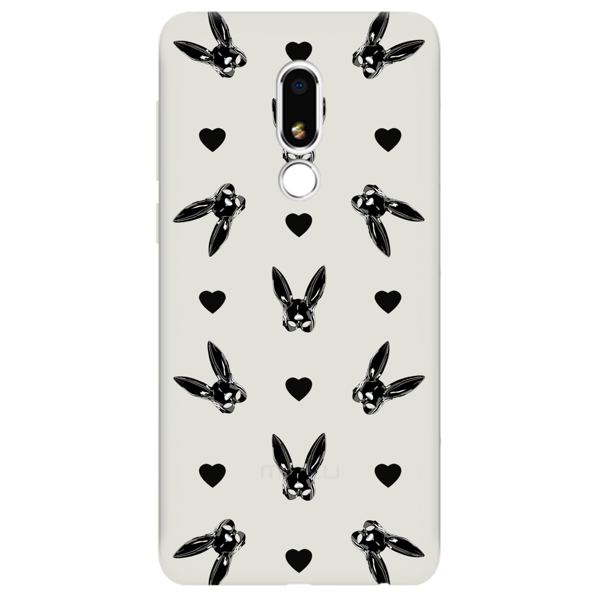 Чехол для Meizu V8 полупрозрачный матовый soft touch Playboy mask - фото 1