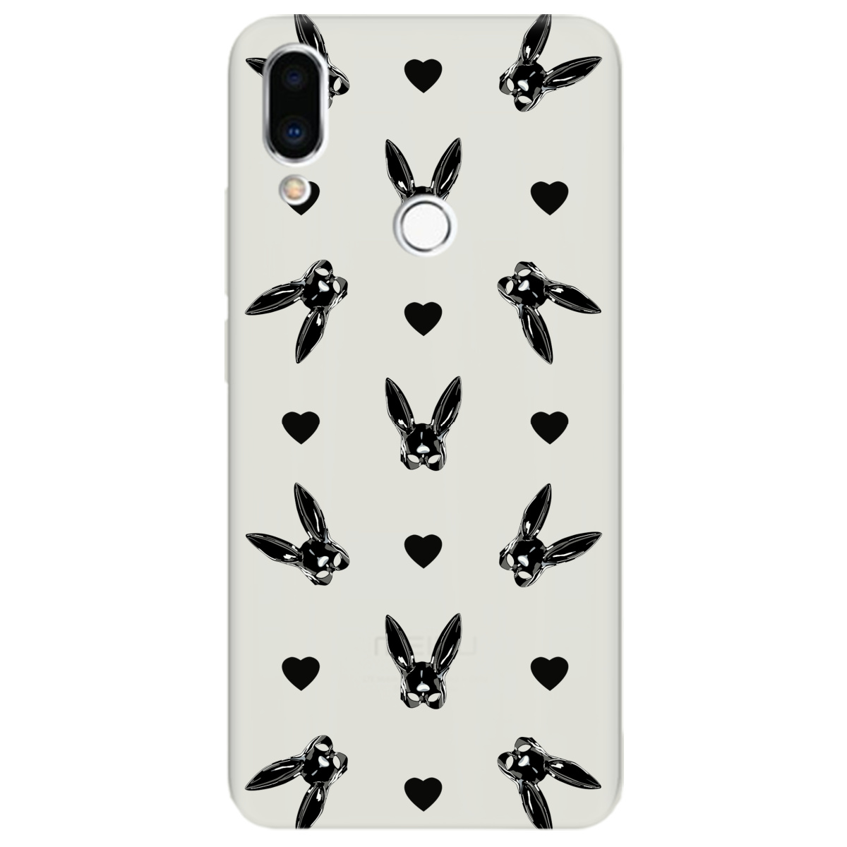 Чохол для Meizu Note 9 напівпрозорий матовий soft touch Playboy mask - фото 1