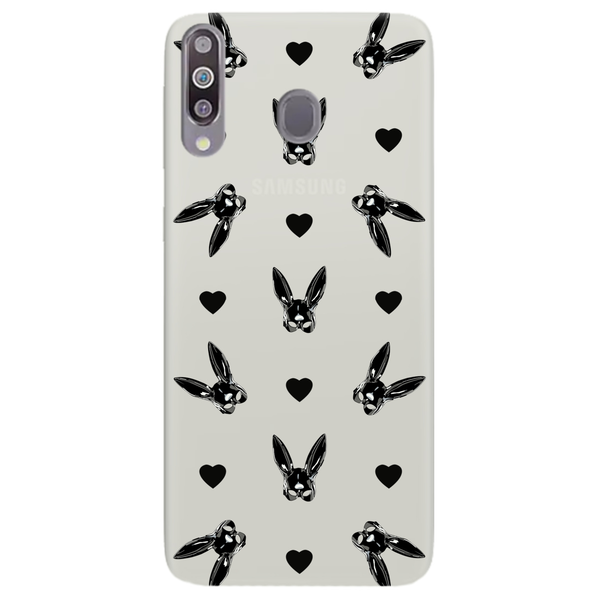 Чохол для Samsung Galaxy M30 напівпрозорий матовий soft touch Playboy mask - фото 1
