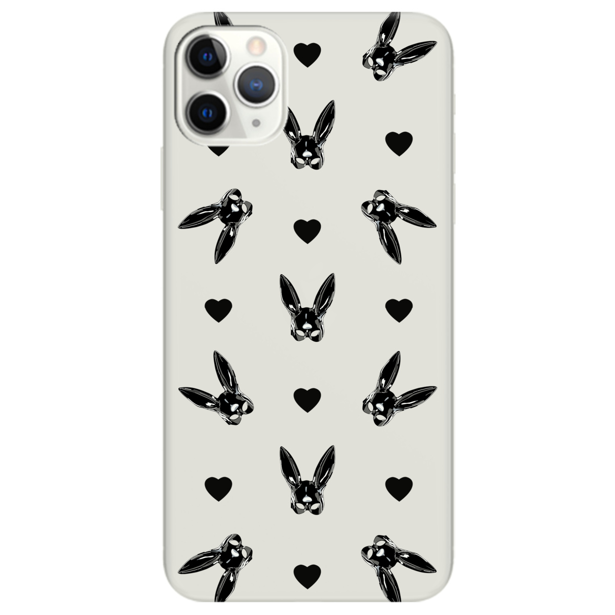 Чехол для Apple iPhone 11 Pro Max полупрозрачный матовый soft touch Playboy mask - фото 1