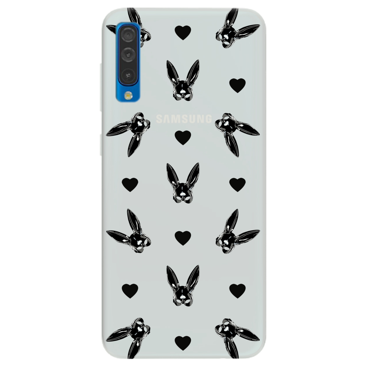 Чохол для Samsung Galaxy A50s напівпрозорий матовий soft touch Playboy mask - фото 1