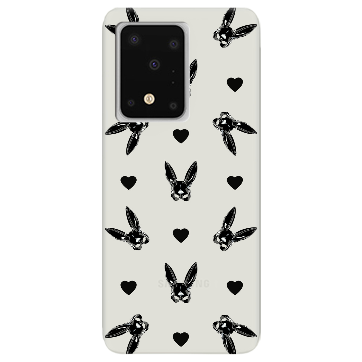 Чехол для Samsung Galaxy S11 полупрозрачный матовый soft touch Playboy mask - фото 1