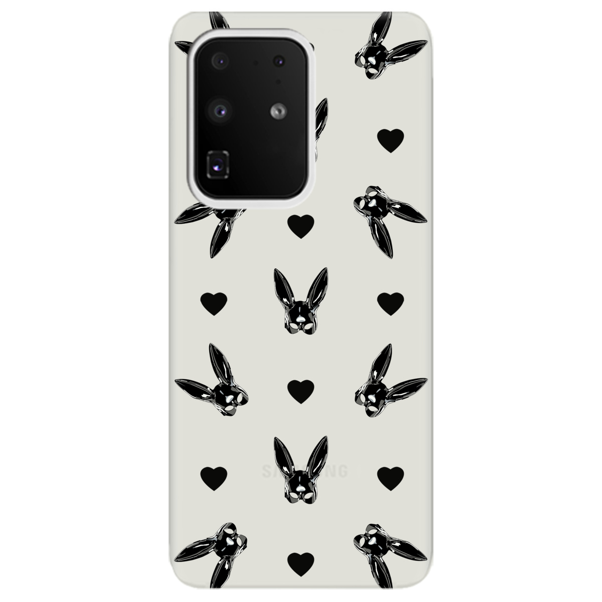 Чехол для Samsung Galaxy S11 Plus полупрозрачный матовый soft touch Playboy mask - фото 1