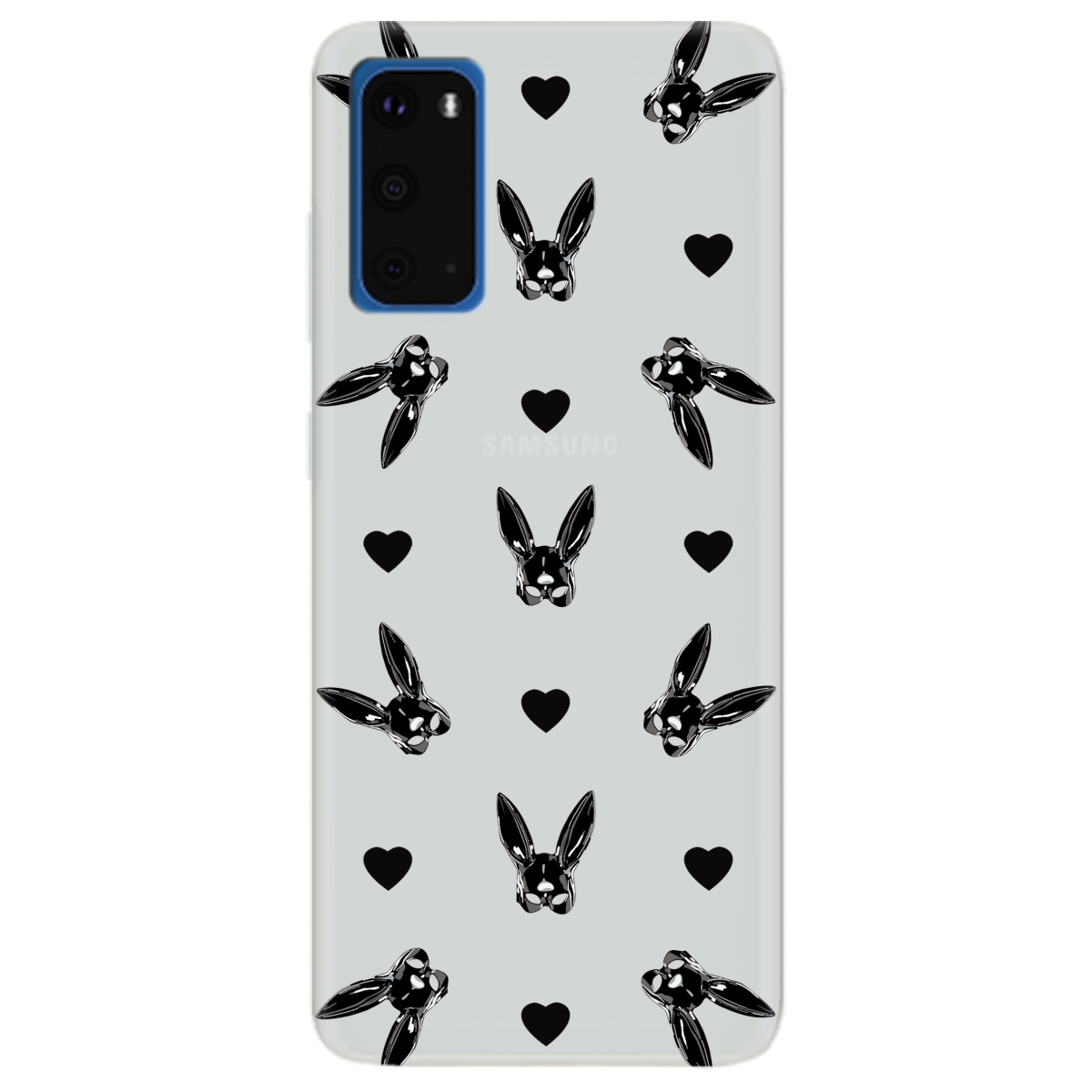 Чехол для Samsung Galaxy S11e полупрозрачный матовый soft touch Playboy mask - фото 1