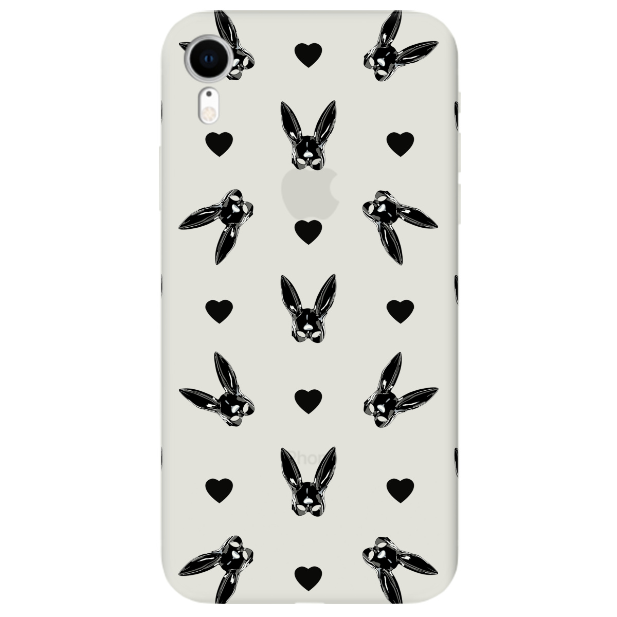 Чехол для Apple iPhone XR полупрозрачный матовый soft touch Playboy mask - фото 1