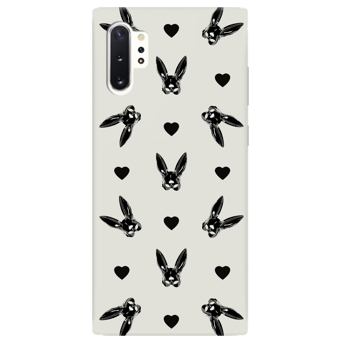 Чехол для Samsung Galaxy Note 10 Plus полупрозрачный матовый soft touch Playboy mask - фото 1