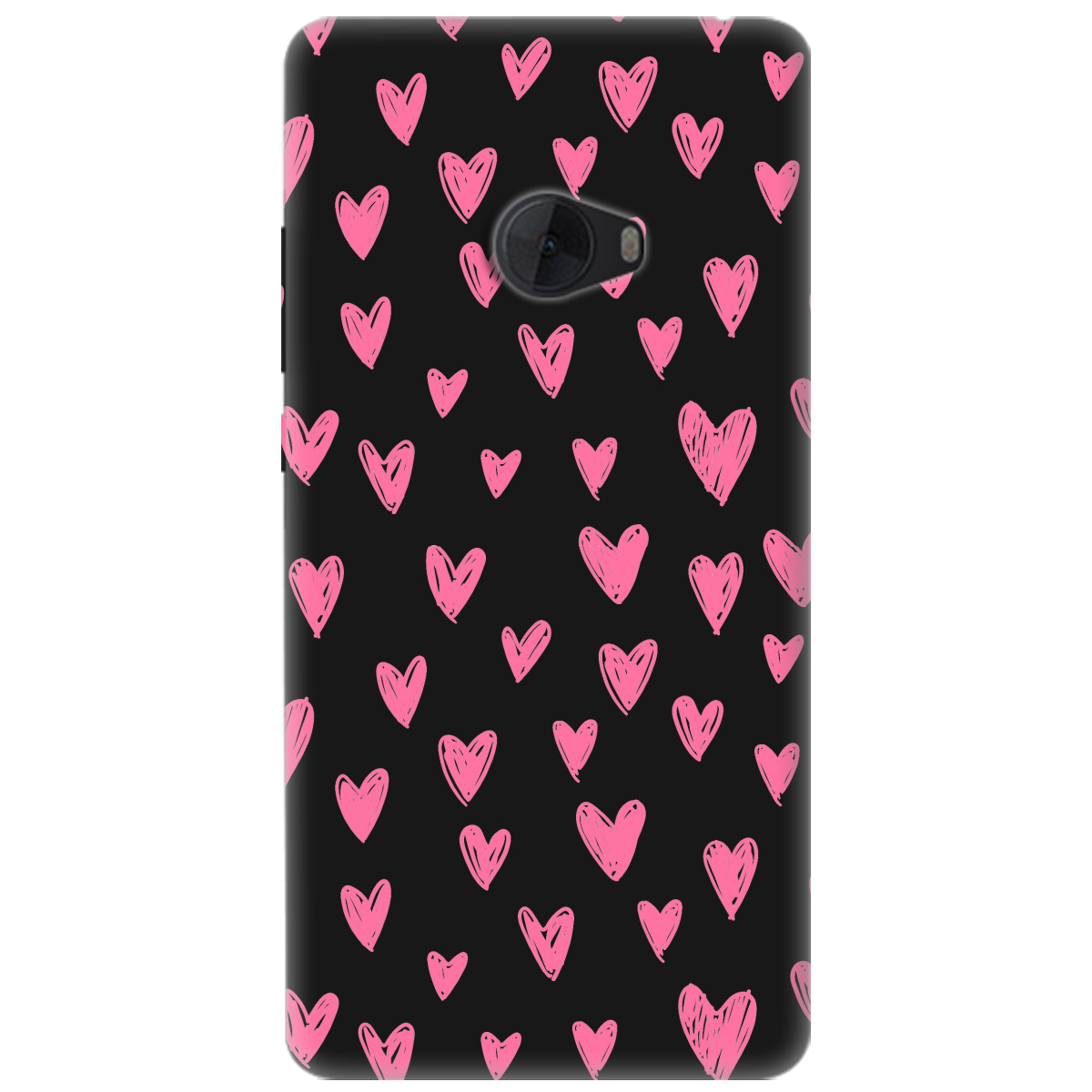 Чехол для Xiaomi Mi Note 2 черный матовый soft touch You are my Valentine - фото 1