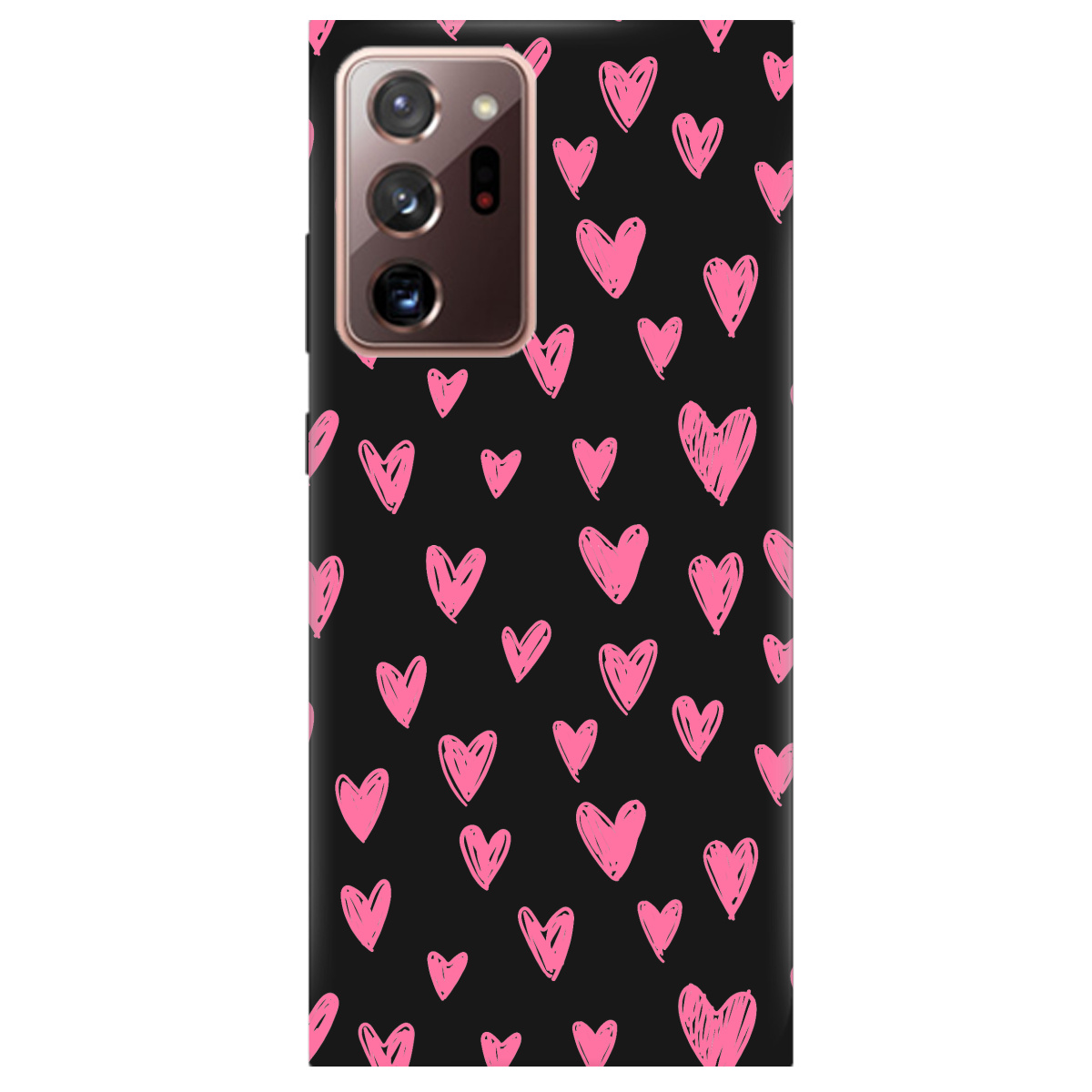 Чехол для Samsung Galaxy Note 20 Ultra черный матовый soft touch You are my Valentine - фото 1