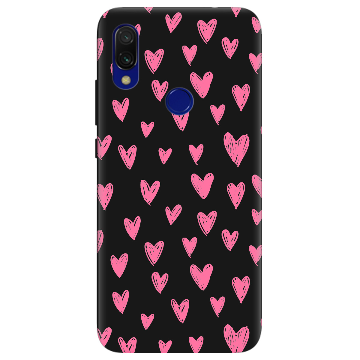 Чехол для Xiaomi Redmi Note 7 /  7Pro черный матовый soft touch You are my Valentine - фото 1