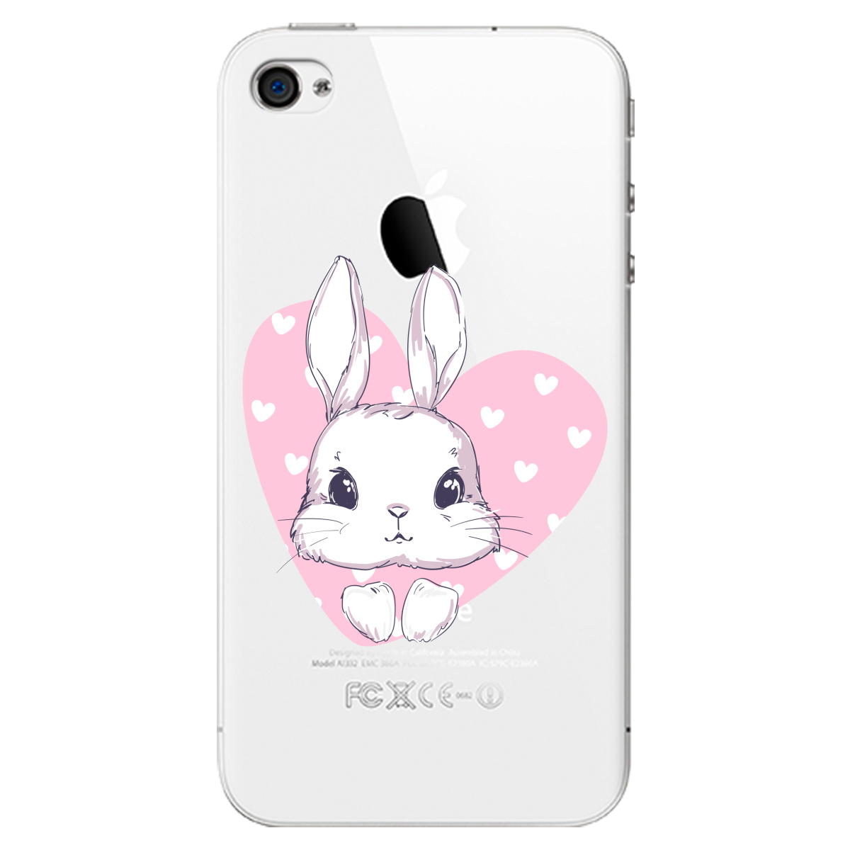 Чехол для Apple iPhone 4 / 4S Cute bunny - фото 1