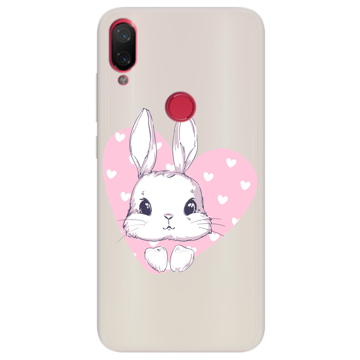 Чохол для Xiaomi Mi Play напівпрозорий матовий soft touch Cute bunny - фото 1