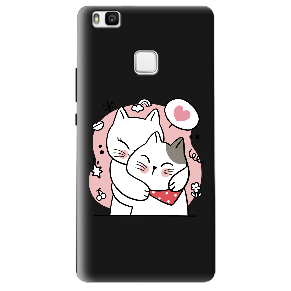 Чехол для Huawei P9 Lite черный матовый soft touch Embrace - фото 1