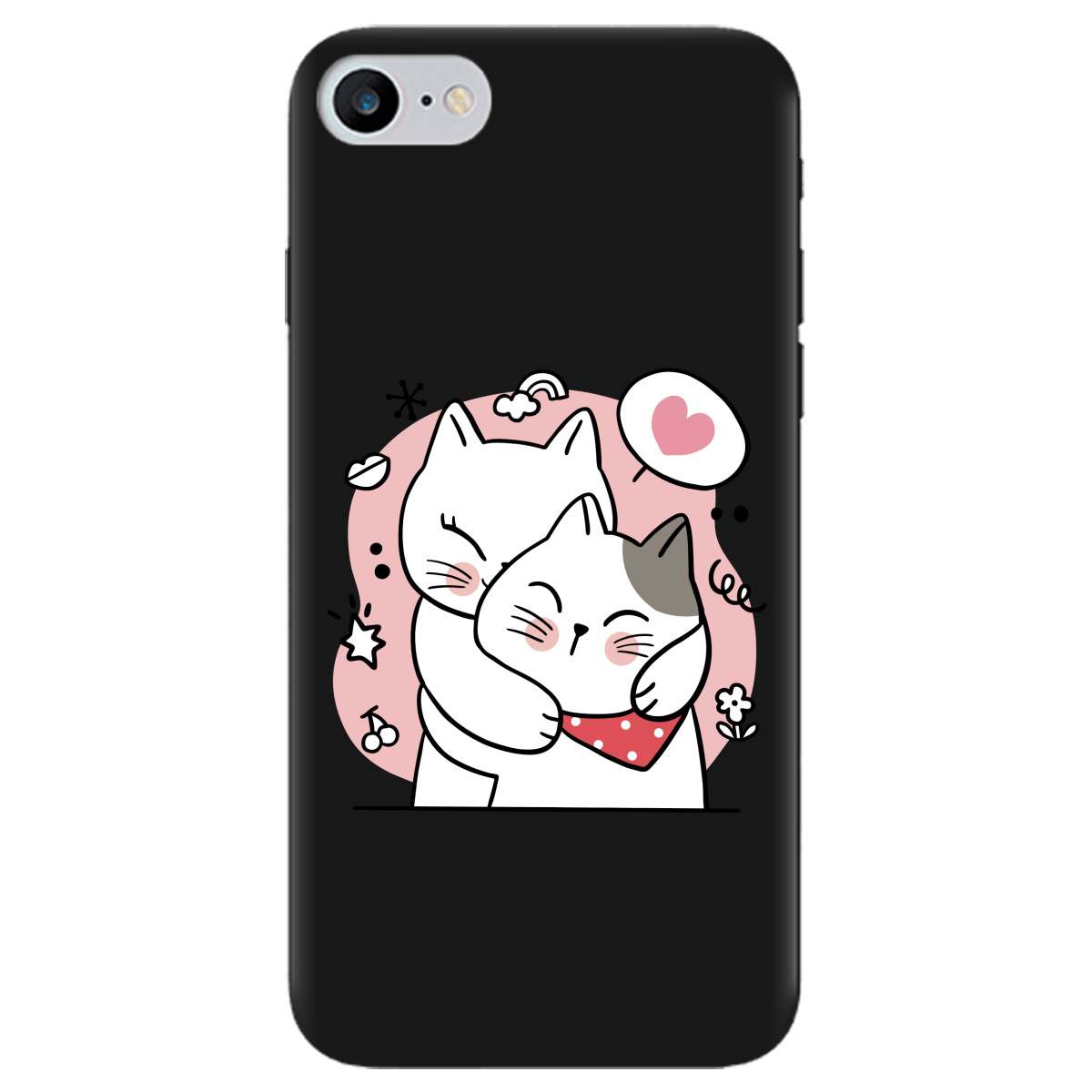 Чохол для Apple iPhone 8 чорний матовий soft touch Embrace - фото 1