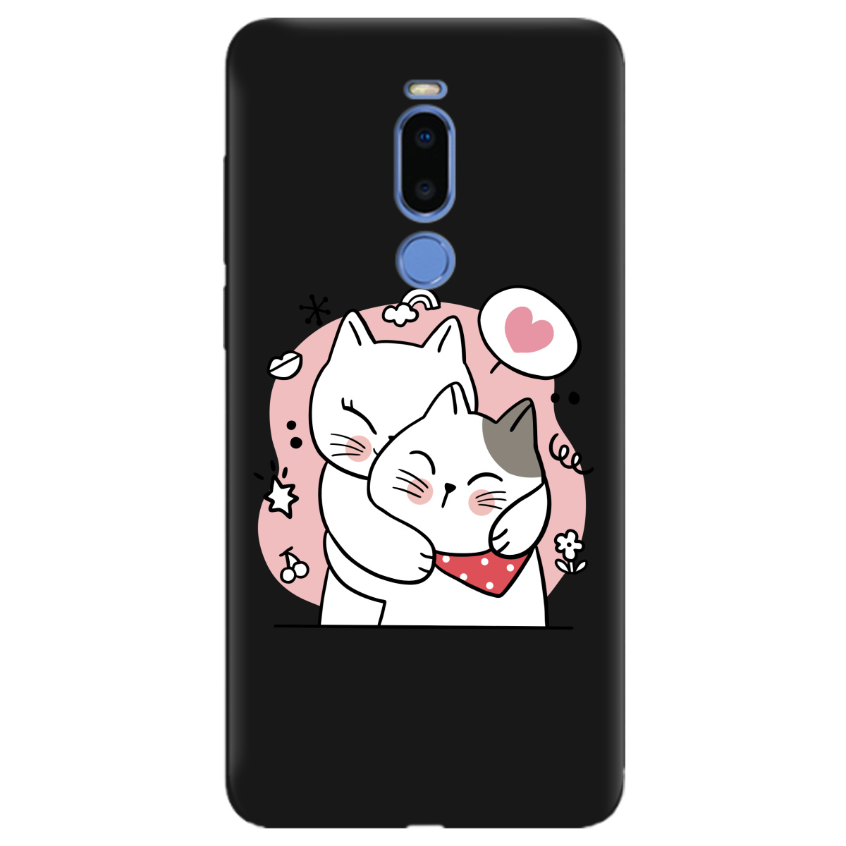 Чехол для Meizu Note 8 черный матовый soft touch Embrace - фото 1