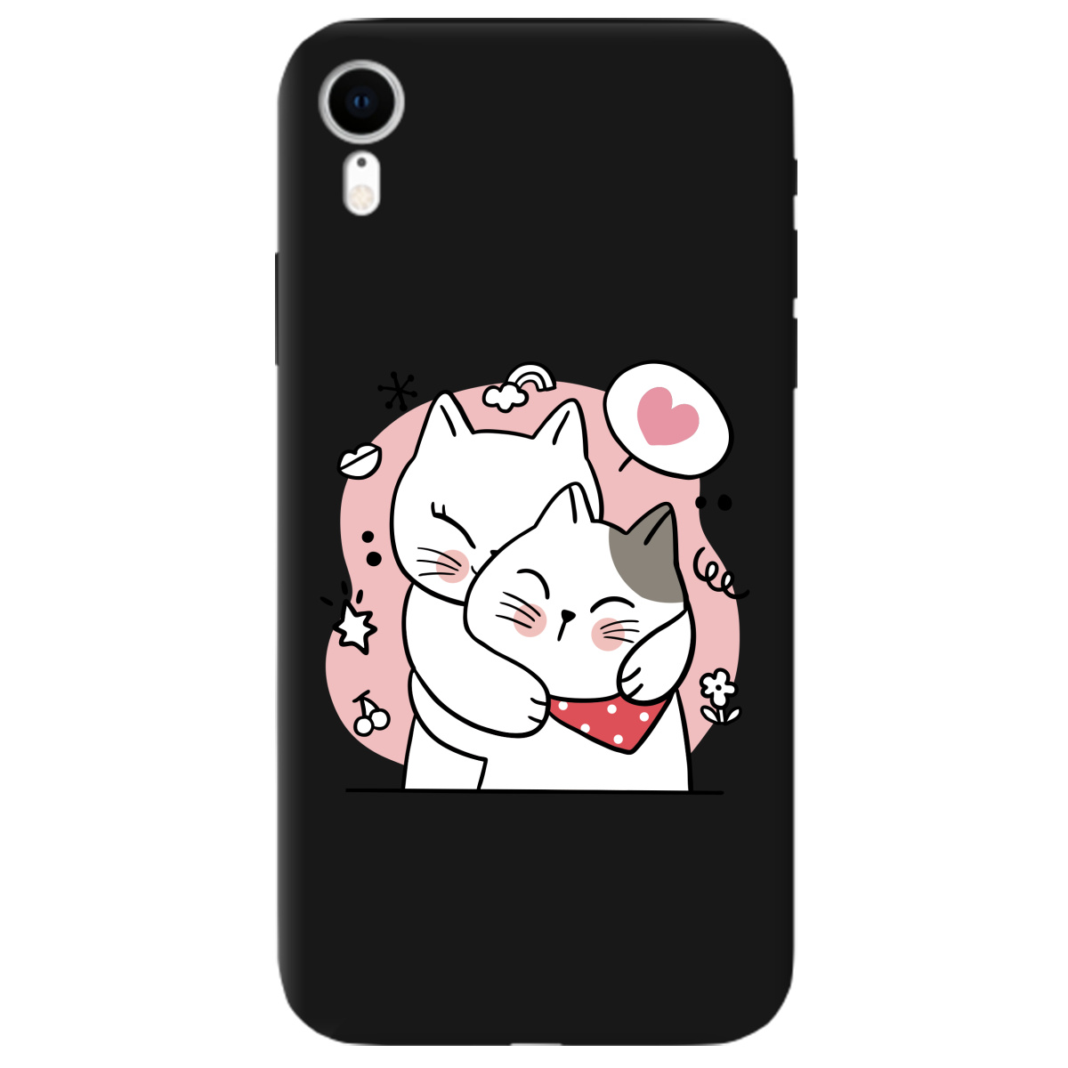 Чехол для Apple iPhone XR черный матовый soft touch Embrace - фото 1