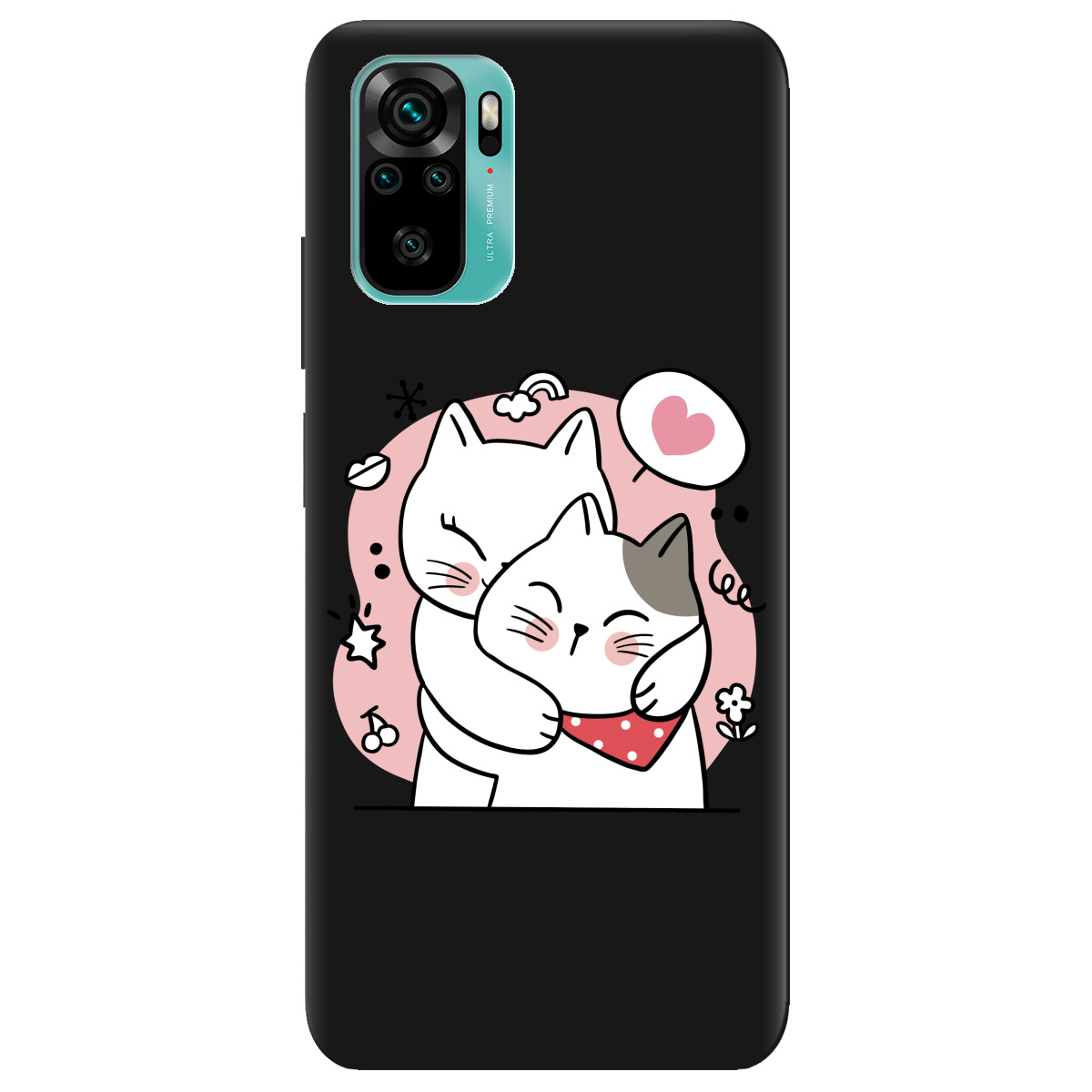 Чехол для Xiaomi Redmi Note 10 4G черный матовый soft touch Embrace - фото 1