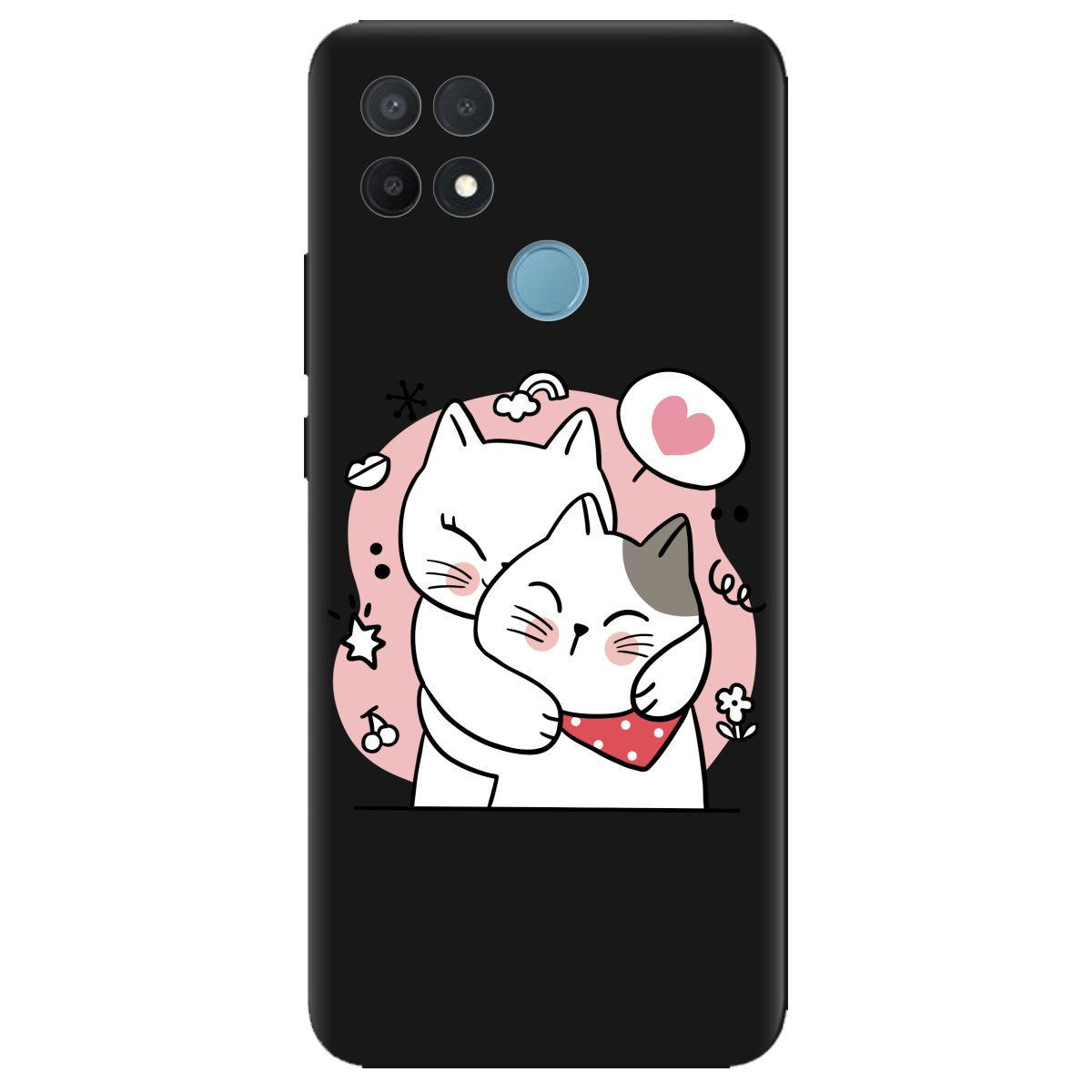 Чехол для Oppo A15s/ A15 черный матовый soft touch Embrace - фото 1