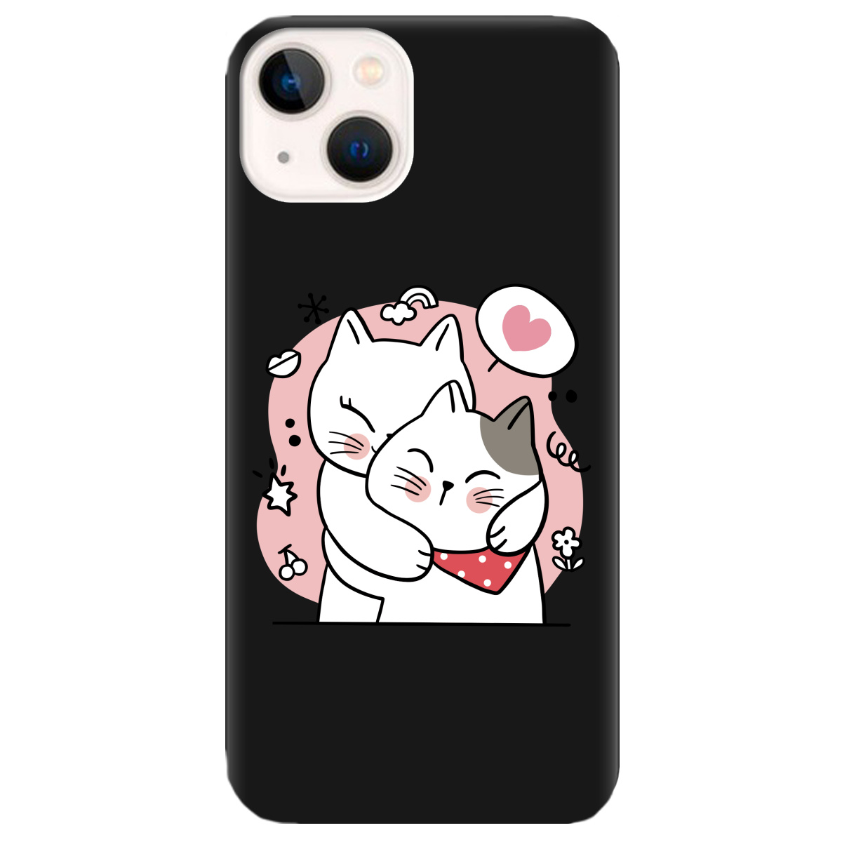 Чехол для Apple iPhone 13 Mini черный матовый soft touch Embrace - фото 1