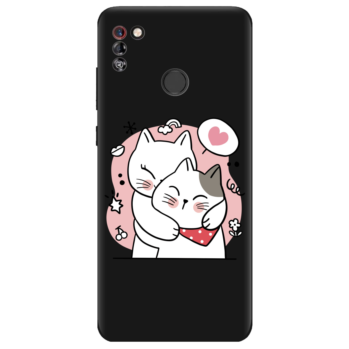 Чехол для Tecno Pop 4 Pro черный матовый soft touch Embrace - фото 1