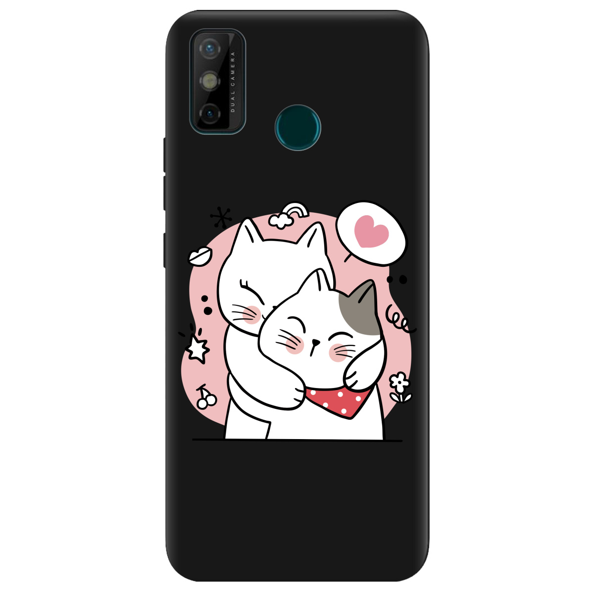 Чехол для Tecno Spark 6 Go черный матовый soft touch Embrace - фото 1