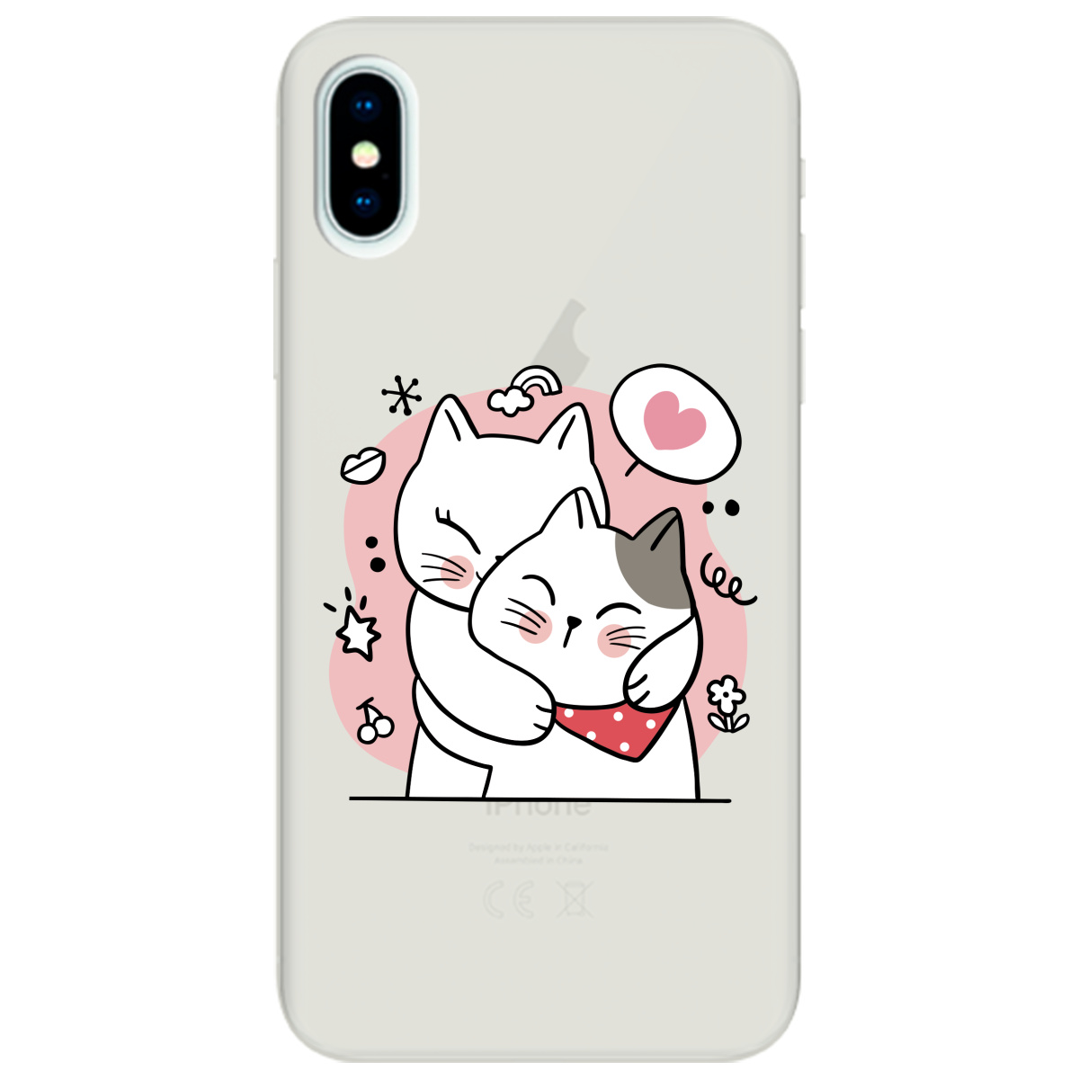 Чехол для Apple iPhone X полупрозрачный матовый soft touch Embrace - фото 1