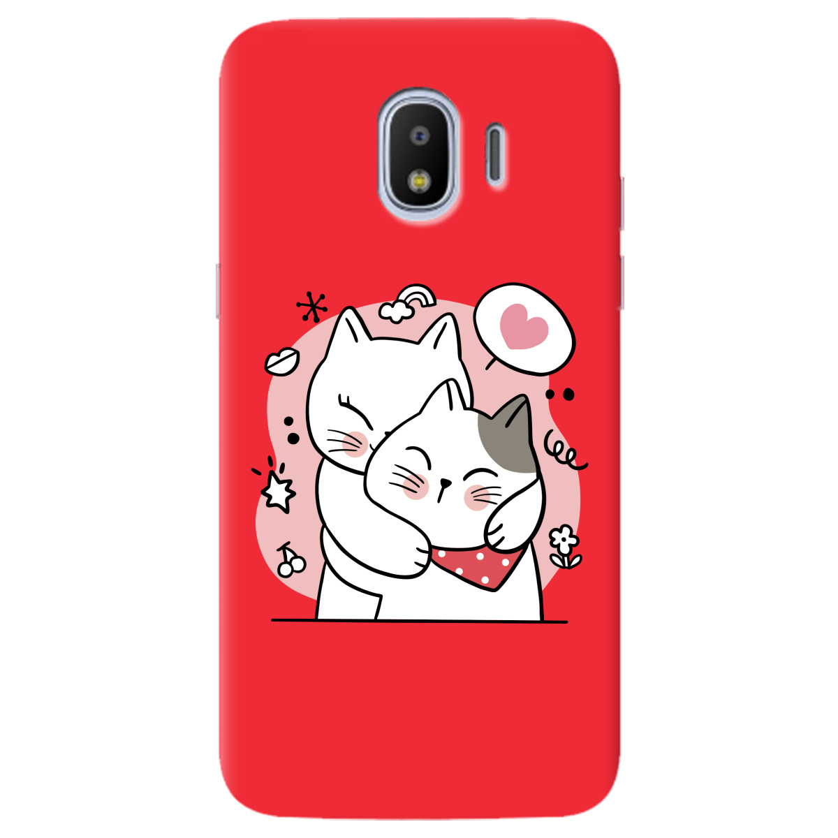 Чехол для Samsung Galaxy J2 2018 ярко-красный матовый soft touch Embrace - фото 1