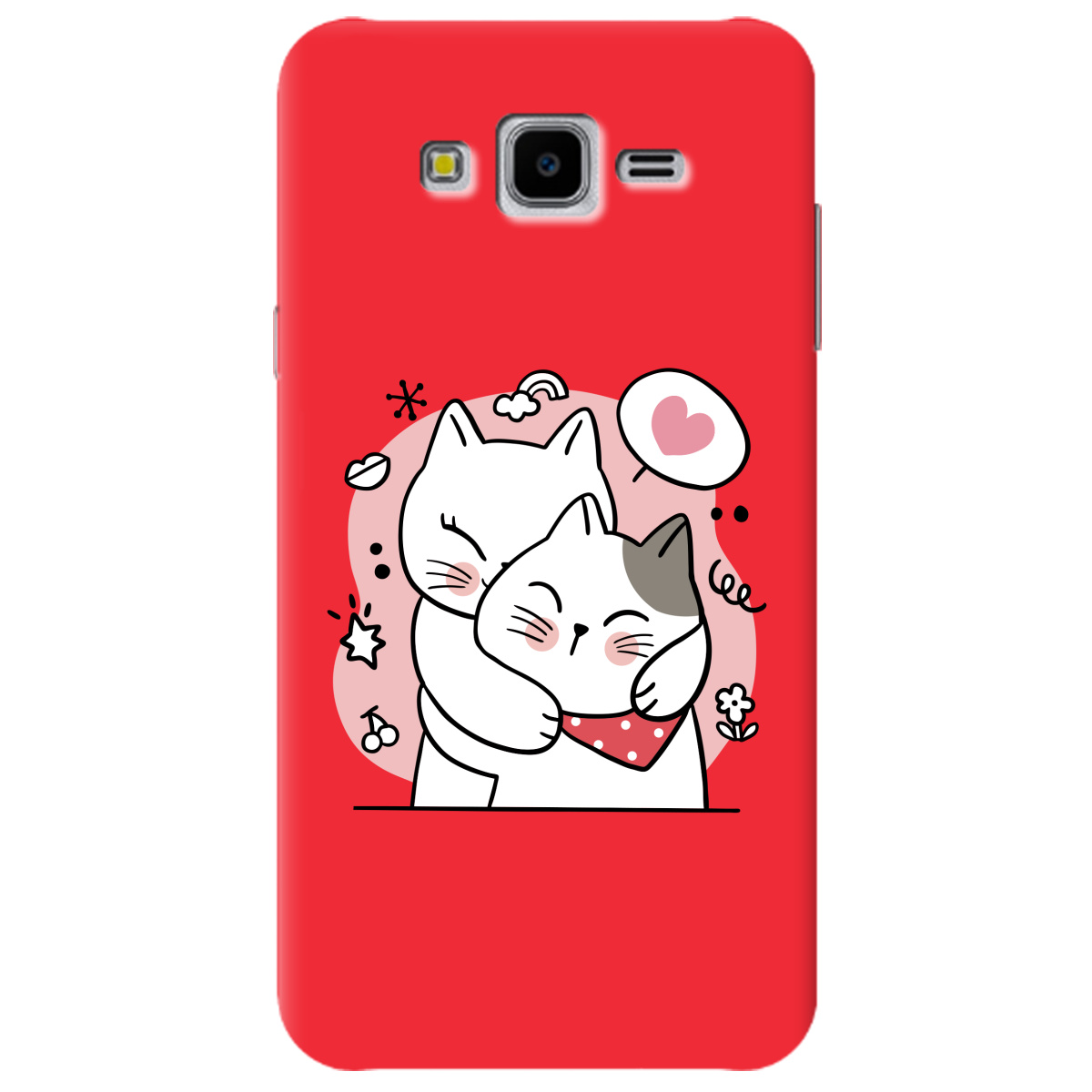 Чехол для Samsung Galaxy J7 Neo J701F / DS ярко-красный матовый soft touch Embrace - фото 1