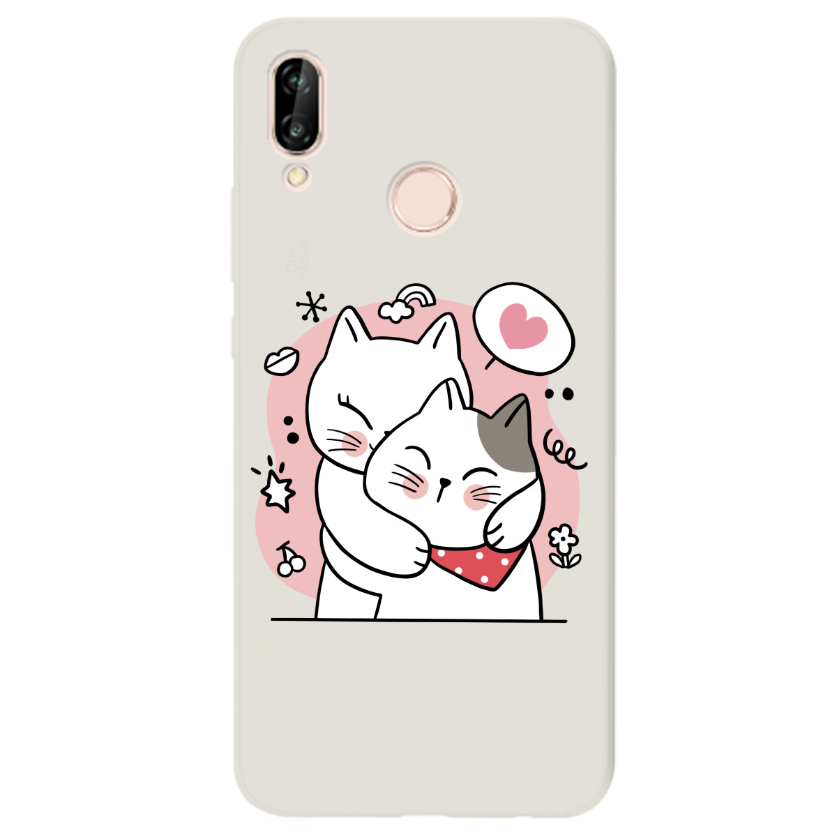 Чехол для Huawei P20 Lite полупрозрачный матовый soft touch Embrace - фото 1