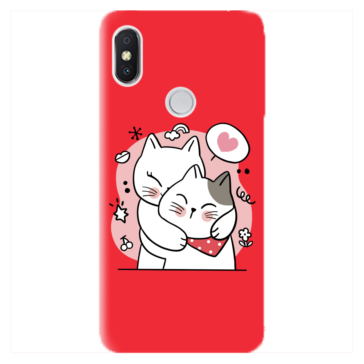 Чехол для Xiaomi Redmi S2 ярко-красный матовый soft touch Embrace - фото 1