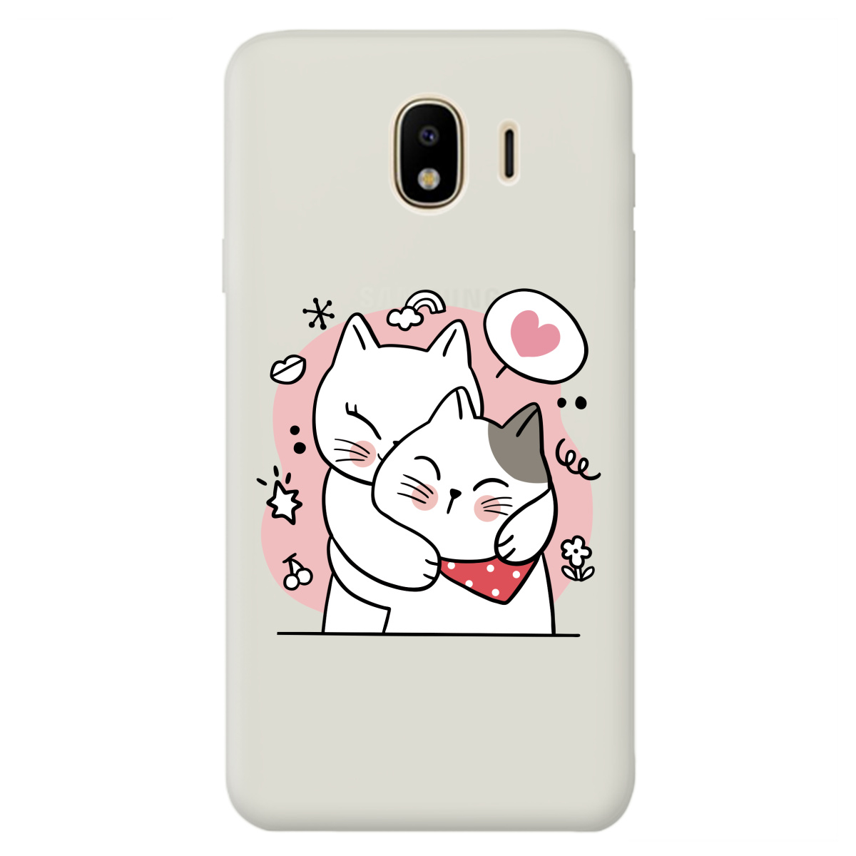 Чехол для Samsung Galaxy J4 2018 полупрозрачный матовый soft touch Embrace - фото 1