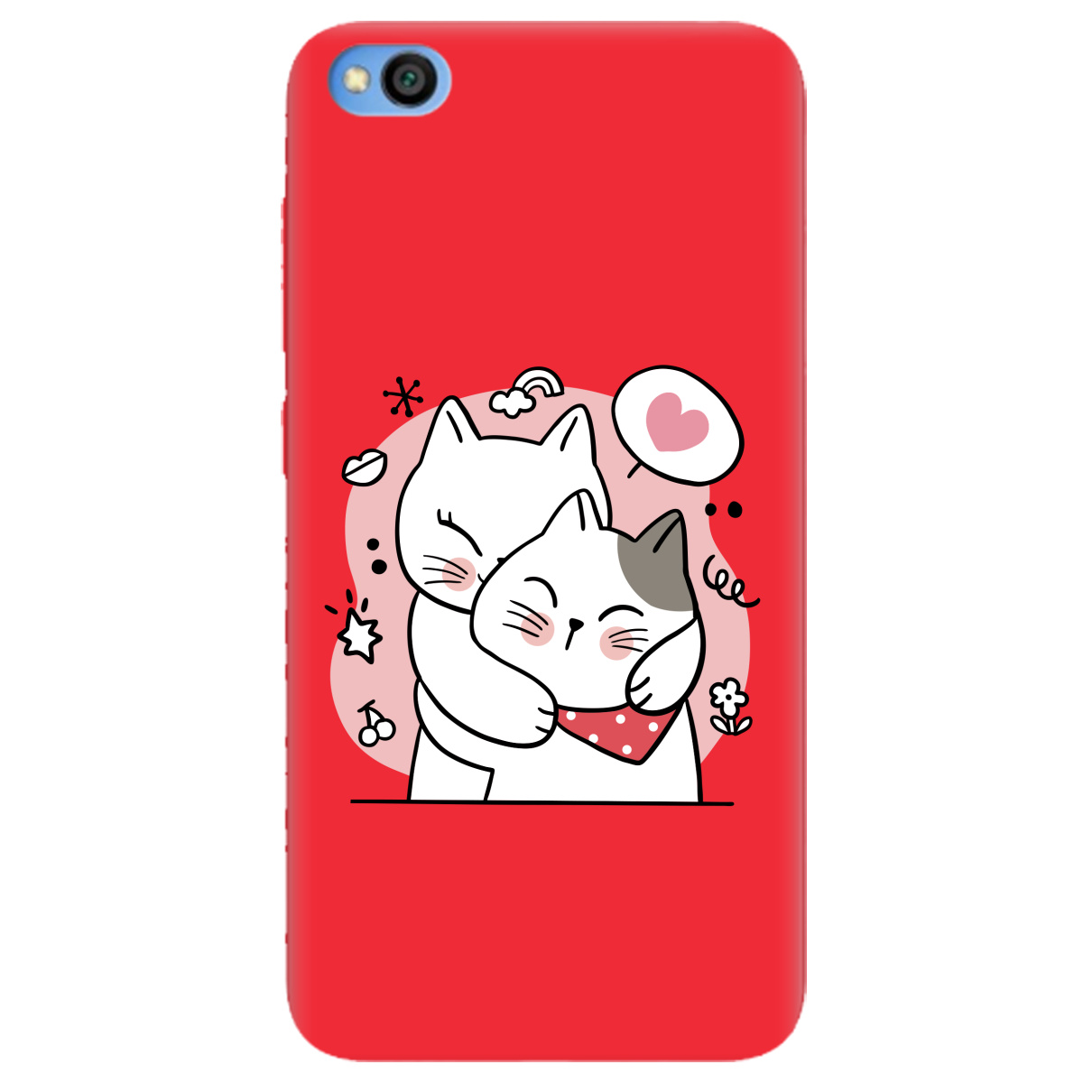 Чохол для Xiaomi Redmi Go яскраво-червоний матовий soft touch Embrace - фото 1