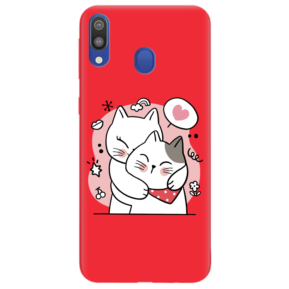 Чохол для Samsung Galaxy A40 яскраво-червоний матовий soft touch Embrace - фото 1