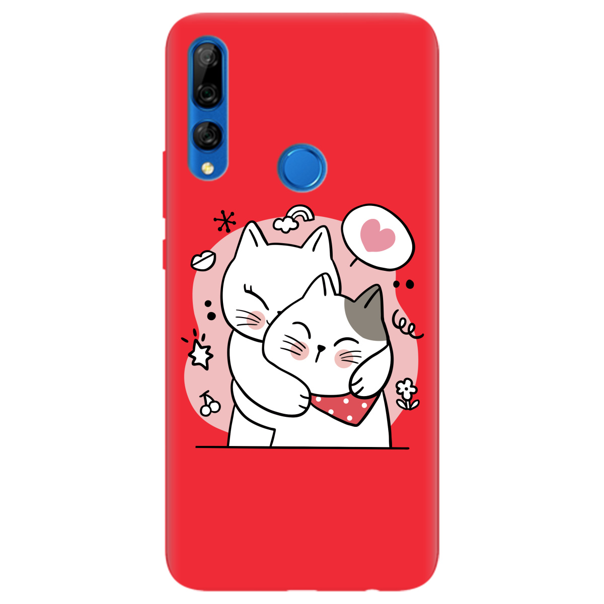 Чехол для Huawei Y9 Prime 2019 ярко-красный матовый soft touch Embrace - фото 1