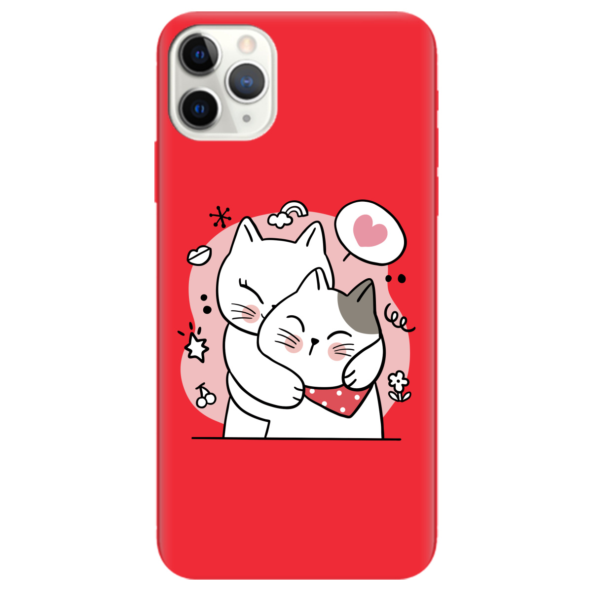 Чехол для Apple iPhone 11 Pro Max ярко-красный матовый soft touch Embrace - фото 1