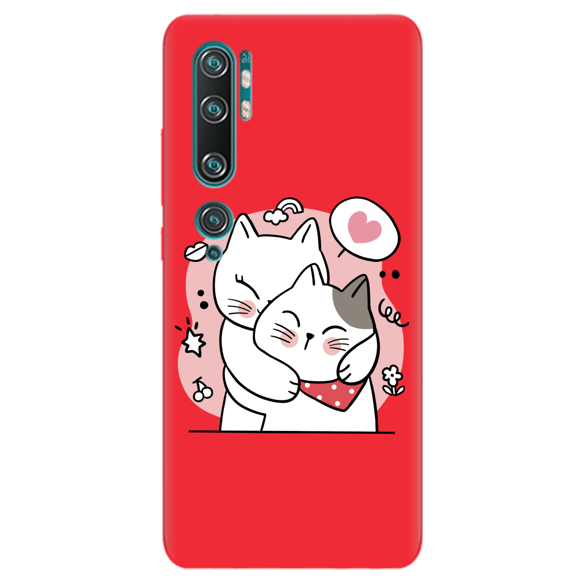 Чохол для Xiaomi Mi Note 10 яскраво-червоний матовий soft touch Embrace - фото 1